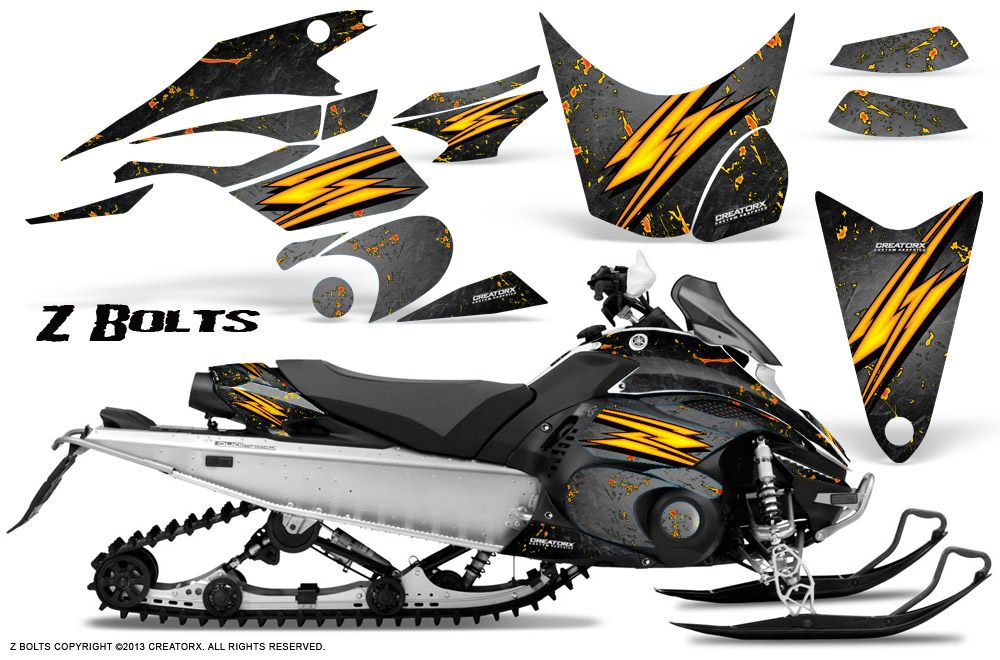 Yamaha FX Nytro 2010 Graphics Kit ZBolts Silver